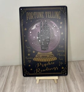 Fortune Telling Psychic Readings Crystal Ball Metal Sign Metal 8x12 in - Picture 1 of 3