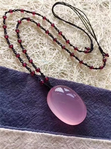 Natural Star Rose Quartz Crystal Pendants Nice Necklaces AAAAA 29*20*16mm - Picture 1 of 6