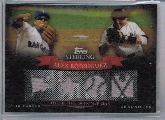 Camiseta Topps Sterling Alex Rodríguez 2010 reliquia #'ed 18/25 Foto 1 de 1