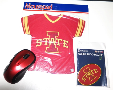 IOWA STATE CYCLONES , MOUSEPAD & FLEXIBLE MAGNET CLOSEOUT PACKAGE FROM KOLDER Cover