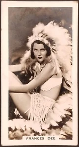 1938 Frances Dee Carreras Tobacco Card #14 2nd Series Real Photo Film Stars MGM - Picture 1 of 2