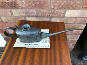 VINTAGE CAR STEAM ENGINEERS 1/2 PT OIL CAN RIBBED UNNAMED Braime's ? KAYES ? - Picture 1 of 7