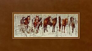 Bev Doolittle - Two Indian Horses - detail - Double matted art print 