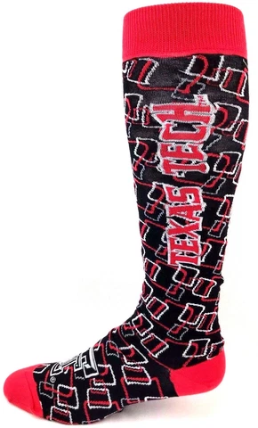 Texas Tech Red Raiders Black and Red Long Socks Cover