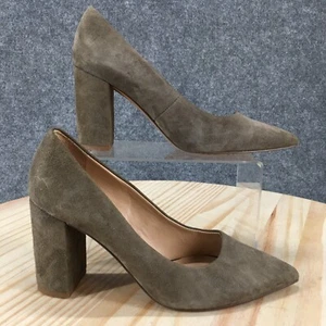 Franco Sarto Heels Womens 7.5 M Palma Pointed Pumps Casual Green Leather Slip On - Picture 1 of 16