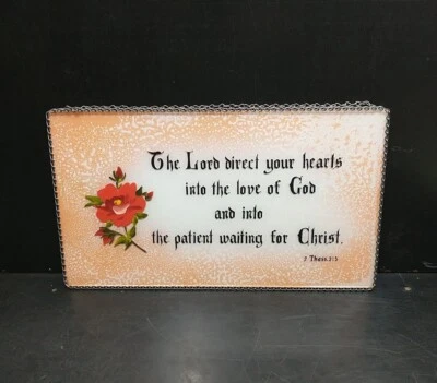 Letrero religioso colgante de pared 2 tes. Versículo bíblico 3:5 El Señor dirige tus corazones Foto 1 de 4