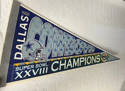 Dallas Cowboys 1993/1994 Super Bowl XXVIII Pennant - Image 1 of 2
