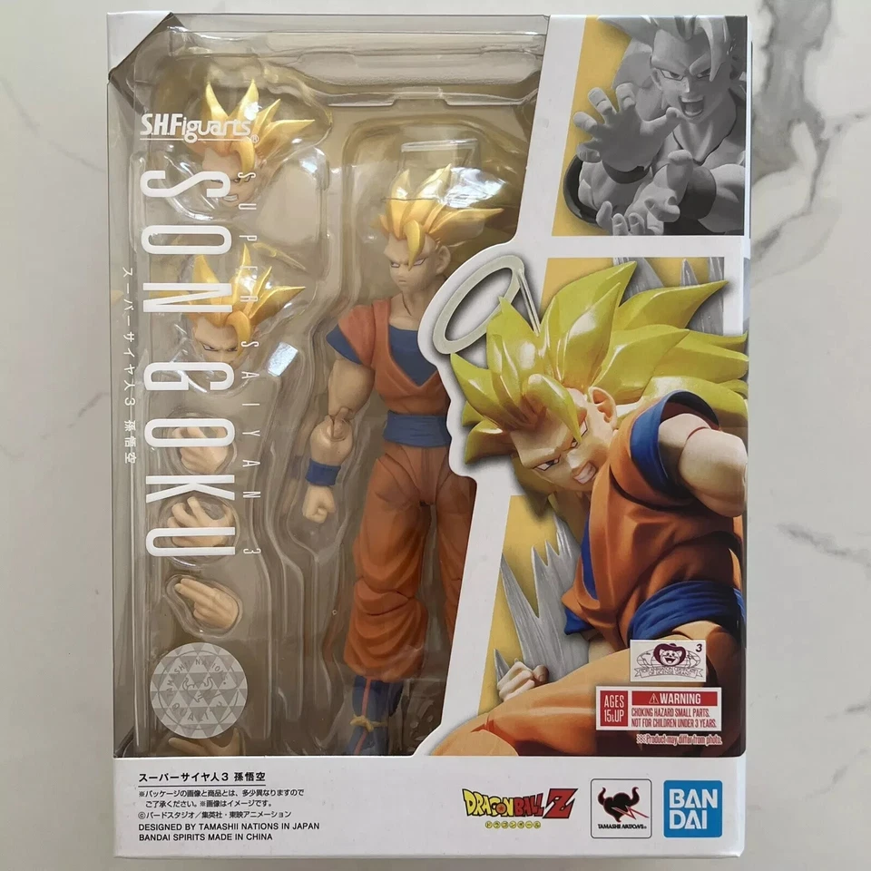 GOKU SUPER SAIYAN SSJ 3 DRAGON BALL Z SUPER S.H. SH FIGUARTS BANDAI NUOVO - Immagine 1 di 1