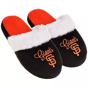 San Francisco Giants  Womens Colorblock Fur Slide Slippers MLB - Picture 1 of 1