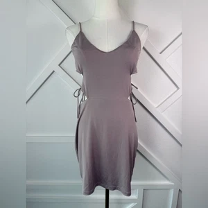 NWT Superdown Mauve Cutout Spaghetti Strap Bodycon Mini Dress Size L HOCO - Picture 1 of 10