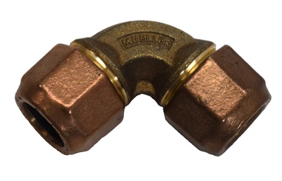 Mueller H-15526N , 3/4" Quarter Bend Compression Union Elbow 90 Degree Tubing - Image 1 of 4