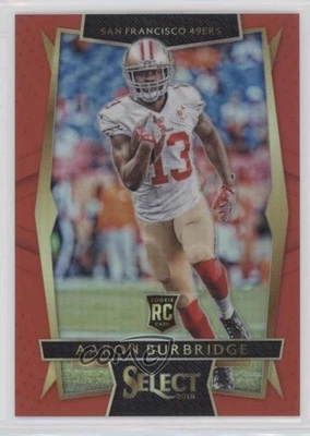 2016 Panini Select Concourse Red Prizm /99 Aaron Burbridge #6 Rookie RC - Image 1 of 2