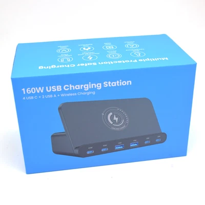 160W Multi USB Type C PD 65W Fast Charger Phone Wireless Charging Station - Image 1 of 4
