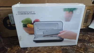 PhoneSoap 3 UV desinfetante para celular e carregador universal duplo preto - NOVO - Imagem 1 de 4