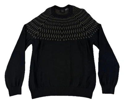 Armani Exchange Sweater Men’s Large Black Quiet Luxury Minimalist Cozy - Image 1 of 4