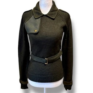 Ralph Lauren Sweater Sz S Vintage 1980s Military Wool Hong Kong Black Label - Picture 1 of 13