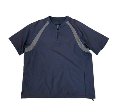 Oakley Hydrolix Game Time Men’s 1/4 Zip Blue Short Sleeve Pullover Jacket - Image 1 of 4