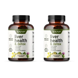 Liver Support Health Supplement - Liver Cleanse Detox & Repair Bundle - 2 Pack - Picture 1 of 7