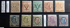 ITALY REGNO 1901 FLOREALE QUASI COMPLETA NUOVA - 10 STAMPS NEW**/* - Foto 1 di 2