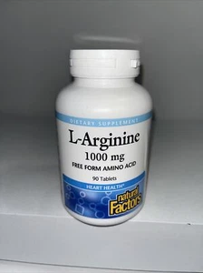 L-Arginine 1000mg, Free Form Amino Acid, 90 Tabs Sealed - Picture 1 of 10