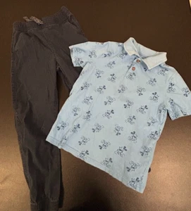 Disney Mickey Mouse graphic print outfit pant t-shirt set boy youth sz 7 - Picture 1 of 11