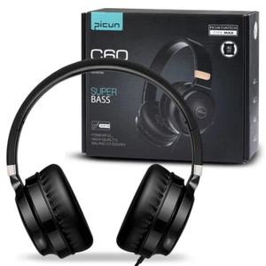 Computer Headphones with Mic, Over Ear Stereo Headsets, Powerful & Dynamic Bass - Picture 1 of 7