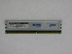 Super Talent D21PA12H 512MB DDR 266MHZ PC2100 184-PIN CL2.5 MEMORY - Picture 1 of 1