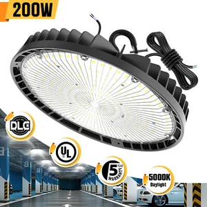 200W UFO LED High Bay Light 30000 LM with UL 6ft Cable Industrial Warehouse Lamp - Picture 1 of 11