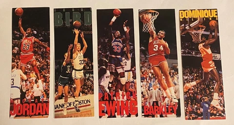 Lot of 1990 Costacos Brothers Sports PostCards Jordan Bird Ewing Barkley Wilkins Cover