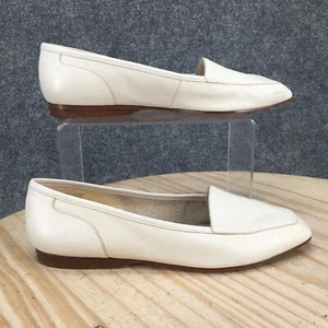 Enzo Angiolini Shoes Womens 7.5M Liberty Slip On Loafers White Leather Moc Toe - Picture 1 of 18