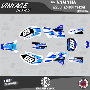 Kit Gráficos para YAMAHA YZ250F YZ400F YZ426F (1998-2002) De Colección - AZUL - Imagen 1 de 6