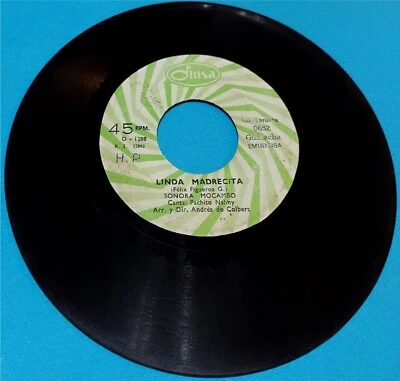 SONORA MOCAMBO & PACHITO NALMY" Linda Madrecita" PERUVIAN SALSA, GUARACHA 7" VG+ - Image 1 of 4