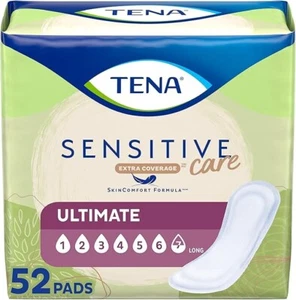 TENA Incontinence Pads Ultimate Absorbency Long Sensitive Care Postpartum 52 ct - Picture 1 of 1