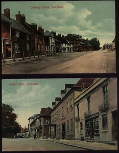 Alrededor de 1910 Southam, Warwickshire, Market Hill y Coventry Street por Compton - Imagen 1 de 2