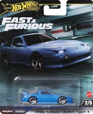 Hot Wheels Premium Fast & Furious 1996 NISSAN 180SX TYPE X 1:64 HVR62 - Image 1 of 4