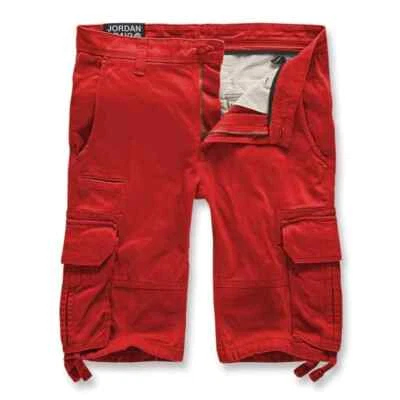 JORDAN CRAIG FIELD HOMBRE UTILITARIO ROJO PANTALONES CORTOS CARGO SARGA CRIADO RETRO NUEVOS TALLAS OG Foto 1 de 4