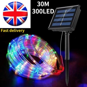 300 LED Solar String Lights Outdoor Garden Decor Lamp Waterproof Fairy Lights UK - Picture 1 of 26