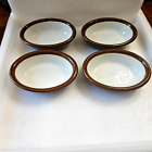 Set of 4 Vintage Hall Brown Small Oval Oven Baking/Casserole Dishes, Very Good.