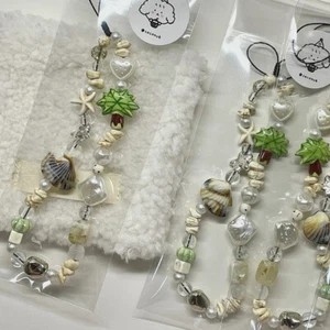 Creative Fresh Seashells Beaded Phone Chain Charm Cute Anti-loss Phone Strap _wa - Zdjęcie 1 z 6