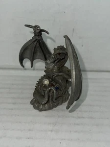 Spoontiques Zinn rote Augen Drache Schatztruhe Eule 80er Jahre CMR 863 - Bild 1 von 9