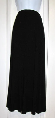 Falda Chico's 2 Negra Dobladillo Tulipán Corneado Midi Modesta Pull-On Elastizada-rayón EE. UU. L/XL Foto 1 de 4