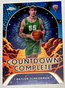 Baylor Scheierman 2024-25 Topps Cromo Cuenta Regresiva Completo Azul Baloncesto RC - Imagen 1 de 2