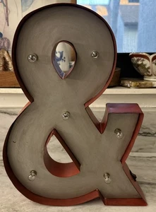 Rustikales Ampersand "das UND Schild" & Leuchtschild. Funktioniert super. - Bild 1 von 6