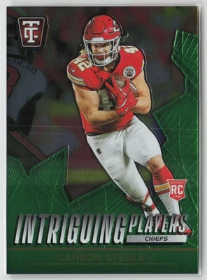 2024 Totally Certified Carson Steele #17 Intriguing Players Neon Green /299 RC - Image 1 of 2