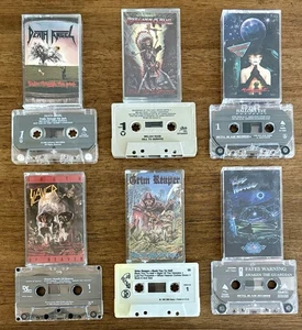 6 Metal, Thrash Cassettes, Used, Slayer, Grim Reaper, Death Angel, Fates Warning - Picture 1 of 3