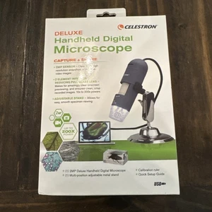 Microscopio digitale portatile Celestron Deluxe 44302-C N1688 C0 NUOVO SIGILLATO - Foto 1 di 3