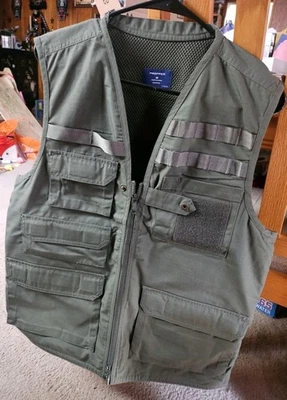 Multi-Compartment Utility Vest Army Green/Olive (MEDIUM)  Unused - Image 1 of 4