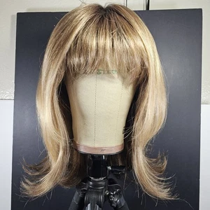 ENVY by Alan Eaton "JANAE" Synthetic Wig AVERAGE Light Medium Brown Hair Rooted - Picture 1 of 21