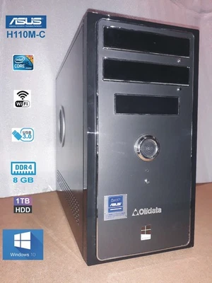 ASUS H110M-C - INTEL i5 - 8 GB DDR4 - WIFI - WIN 10 PRO - TESTATO OTTIMO - Immagine 1 di 4