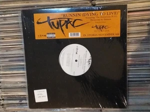 2PAC TUPAC RUNNIN DYING TO LIVE 12" LP HYPE STICKER NOTORIOUS BIG EMINEM SEALED - Picture 1 of 4